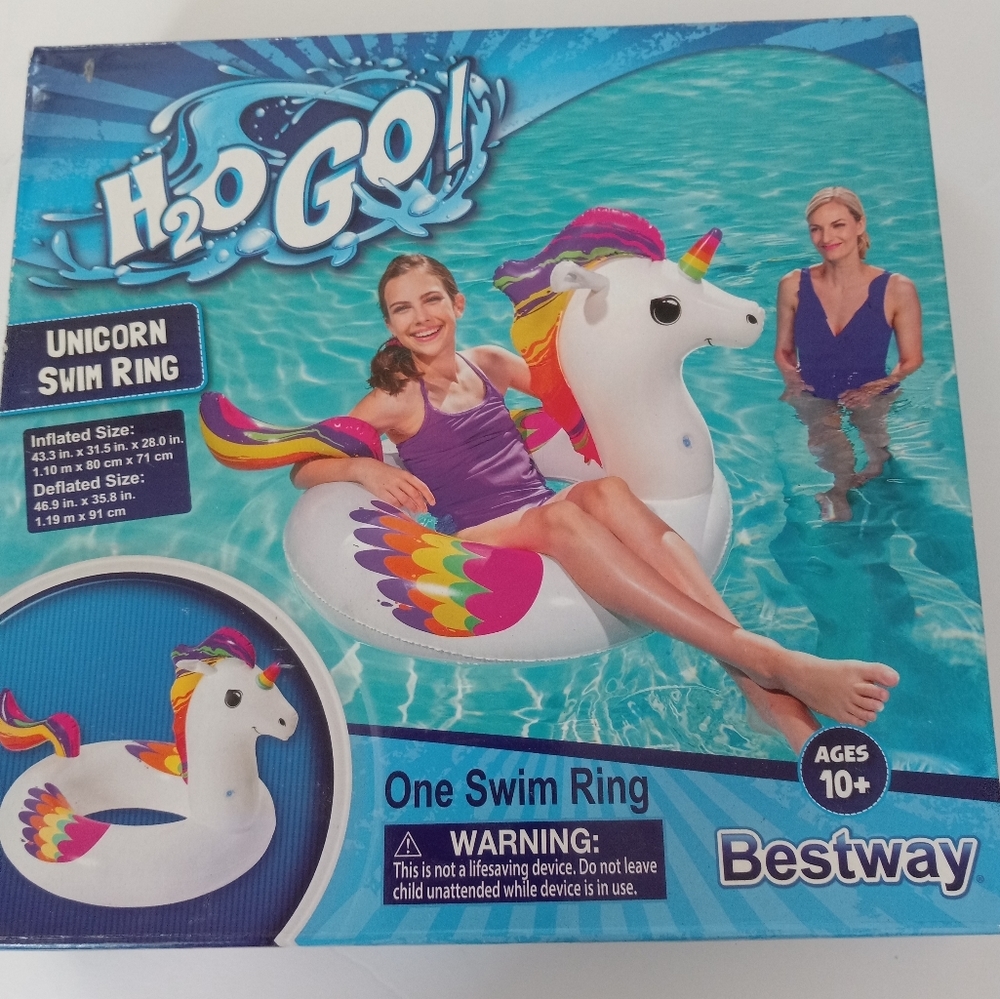 Bestway Kids Inflatable Unicorn Swim Ring  H20 Go